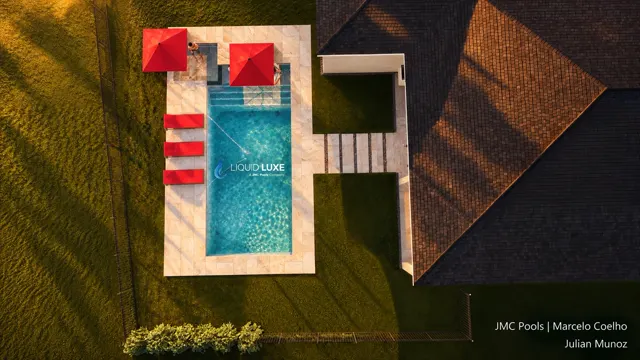 3D render of the Munoz pool, view 02 (aerial view)