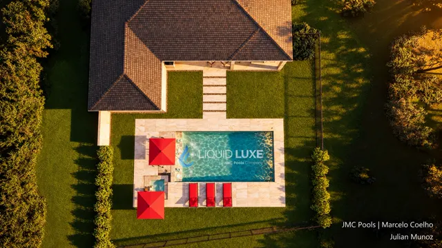 3D render of the Munoz pool, view 03 (aerial view)